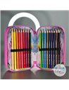 Penar echipat Daco PE3034E, 3 fermoare, Motiv unicorn si printesa
