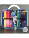 Penar echipat Daco PE3045E, 3 fermoare, Motiv cosmos