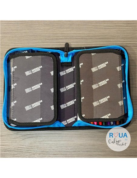 Penar echipat Daco PE1980E, 1 fermoar si 2 extensii, Motiv Basketball