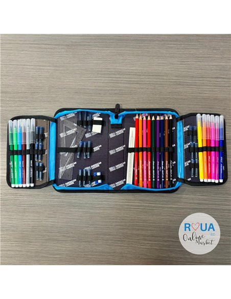 Penar echipat Daco PE1980E, 1 fermoar si 2 extensii, Motiv Basketball