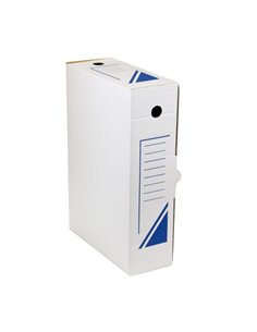 Set 25 cutii de arhivare din carton, 100 mm, 350 x 250 mm, Liniatura albastra