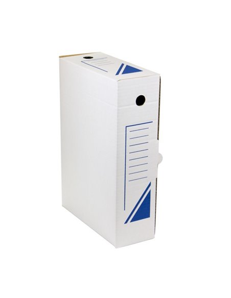 Set 25 cutii de arhivare din carton, 100 mm, 350 x 250 mm, Liniatura albastra