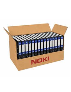 Set 25 Bibliorafturi plastifiate A4 Noki, 7.5 cm, Negre