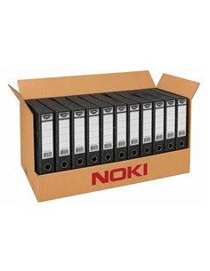 Set 25 Bibliorafturi plastifiate A4 Noki, 7.5 cm, Marmorat