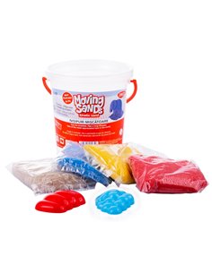 Nisip modelabil  DACO NS400, 400 g, 4 culori + 2 forme 