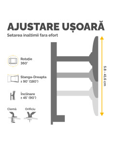 FE8502601,Suport monitor 2 brate reflex Fellowes 2
