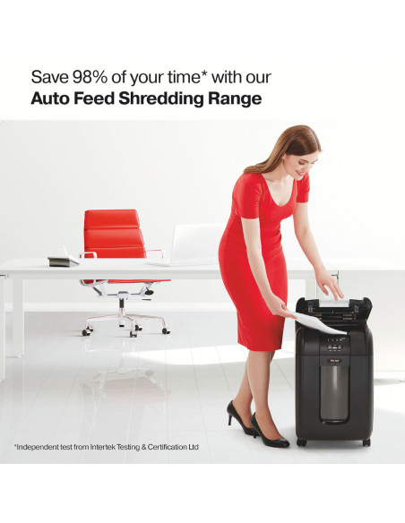 Distrugator documente automat REXEL AUTO+ 130M, P5, micro-cut