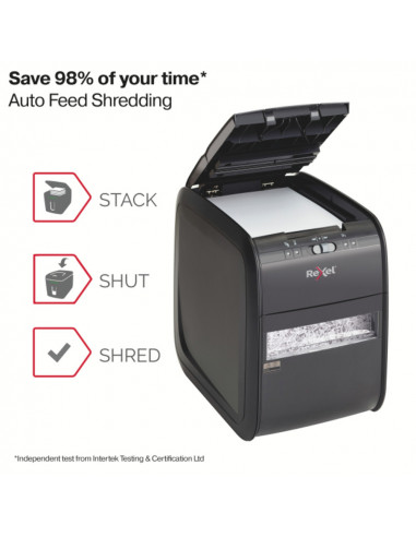 Distrugator documente automat REXEL AUTO+ 90X, P3, cross-cut