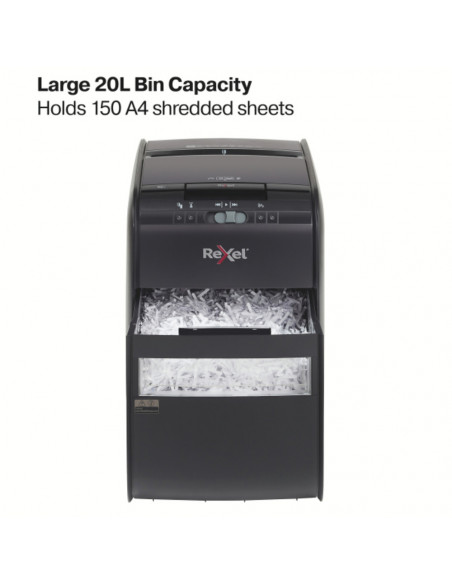 Distrugator documente automat REXEL AUTO+ 90X, P3, cross-cut