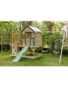 M60PGN_GK,Casuta de gradina Pastel Green Adventure Cottage cu tobogan, leagan dublu, modul sport si bucatarie (M60PGN_GK), Wendi