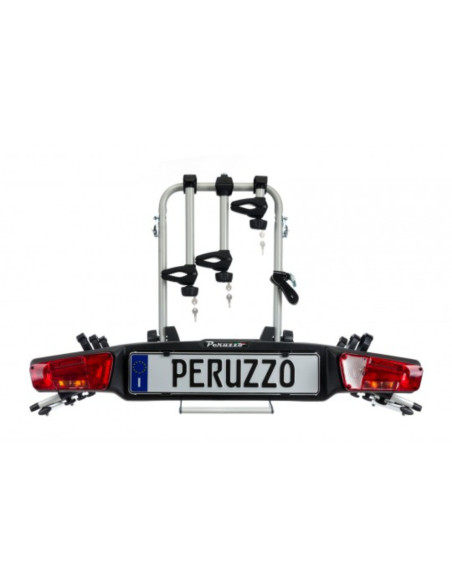 P713/3E,Suport pentru 3 biciclete electrice, Peruzzo Zephyr 713/3E, cu prindere pe carligul de remorcare