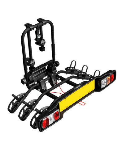 P706/3N,Suport pentru 3 biciclete, Peruzzo Parma 706/3, Negru, cu prindere pe carligul de remorcare