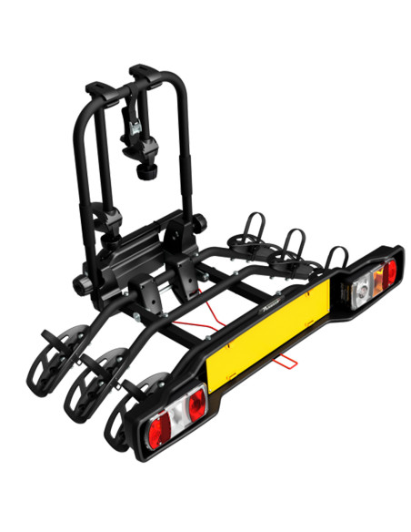 P706/3N,Suport pentru 3 biciclete, Peruzzo Parma 706/3, Negru, cu prindere pe carligul de remorcare