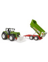 BR03452,Bruder Tractor Roadmax cu incarcator frontal si remorca basculabila