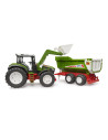 BR03452,Bruder Tractor Roadmax cu incarcator frontal si remorca basculabila