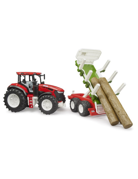 BR03453,Bruder Tractor Roadmax cu remorca forestiera si 3 busteni