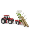 BR03453,Bruder Tractor Roadmax cu remorca forestiera si 3 busteni
