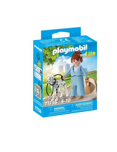 PM71736,Playmobil - Figurina manager cu animalut de colectie caine Dalmatian
