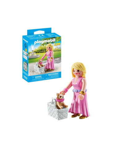 PM71737,Playmobil - Figurina trendy cu animalut de colectie caine Chihuahua