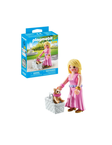 PM71737,Playmobil - Figurina trendy cu animalut de colectie caine Chihuahua