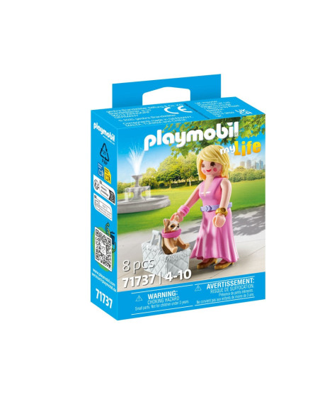 PM71737,Playmobil - Figurina trendy cu animalut de colectie caine Chihuahua