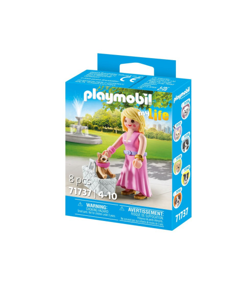 PM71737,Playmobil - Figurina trendy cu animalut de colectie caine Chihuahua