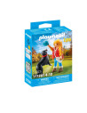 PM71738,Playmobil - Figurina femeie cu animalut de colectie caine de Munte