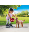 PM71739,Playmobil - Figurina patinatoare cu animalut de colectie caine Retriever