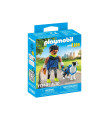 PM71740,Playmobil - Figurina alergator cu animalut de colectie caine Border Collie