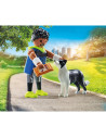 PM71740,Playmobil - Figurina alergator cu animalut de colectie caine Border Collie