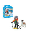 PM71741,Playmobil - Figurina drumet cu animalut de colectie caine Saint Bernard