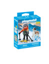 PM71741,Playmobil - Figurina drumet cu animalut de colectie caine Saint Bernard