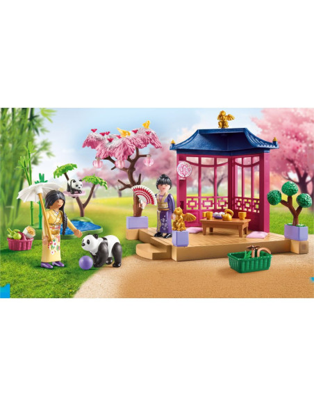 PM71762,Playmobil - Promo Pack Gradina asiatica cu urs panda