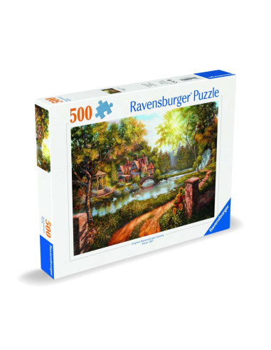 RVSPA00218,Ravensburger - Puzzle casuta langa rau 500 piese design nou