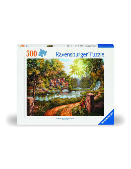 RVSPA00218,Ravensburger - Puzzle casuta langa rau 500 piese design nou