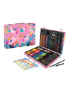 VV-1038-82063,Happi Hobbi Art Case Set De Desen Deluxe Cu 100 De Accesorii Fantezie Unicorni