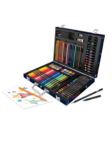 VV-1038-82064,Happi Hobbi Art Case Set De Desen Deluxe Cu 100 De Accesorii Joc Video