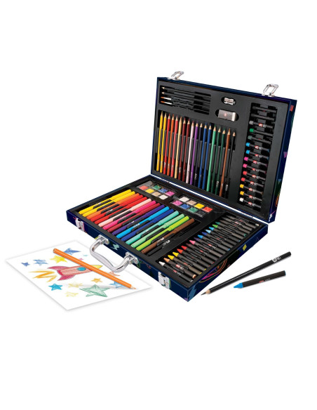 VV-1038-82064,Happi Hobbi Art Case Set De Desen Deluxe Cu 100 De Accesorii Joc Video
