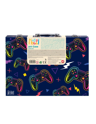VV-1038-82064,Happi Hobbi Art Case Set De Desen Deluxe Cu 100 De Accesorii Joc Video