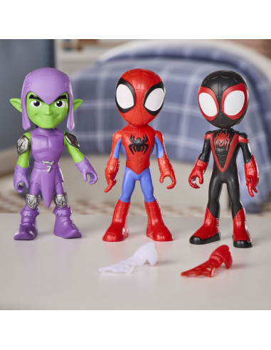 G3381,Spidey Si Prietenii Lui Uimitori Marvel Set 3 Figurine Si Accesorii