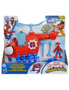 G1969,Spidey Si Prietenii Lui Uimitori Marvel Set Echipa Spidey Cu Elicopter Si Accesorii 7.6cm