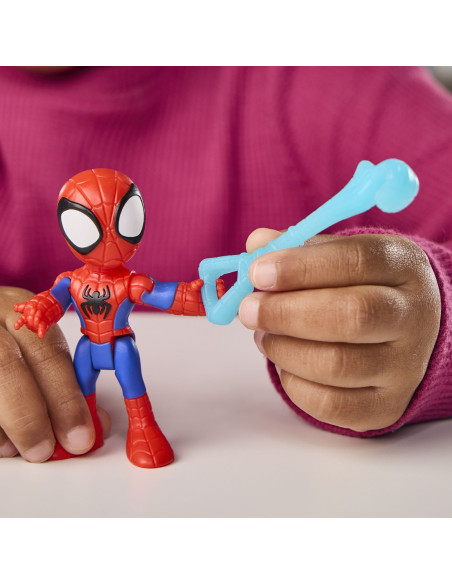 G1969,Spidey Si Prietenii Lui Uimitori Marvel Set Echipa Spidey Cu Elicopter Si Accesorii 7.6cm