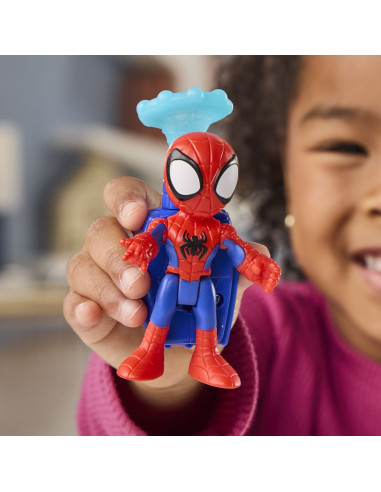 G1969,Spidey Si Prietenii Lui Uimitori Marvel Set Echipa Spidey Cu Elicopter Si Accesorii 7.6cm