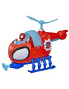 G1969,Spidey Si Prietenii Lui Uimitori Marvel Set Echipa Spidey Cu Elicopter Si Accesorii 7.6cm
