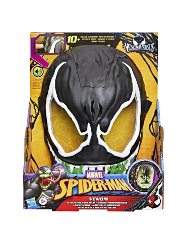G1828,Marvel Spiderman Masca Glow In The Dark Venom Interactiva