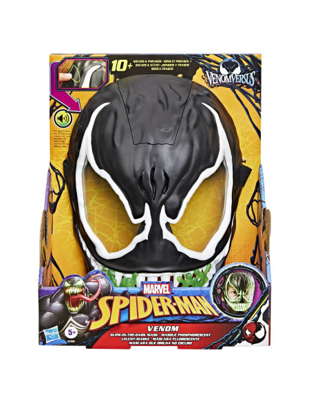 G1828,Marvel Spiderman Masca Glow In The Dark Venom Interactiva