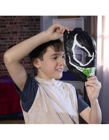 G1828,Marvel Spiderman Masca Glow In The Dark Venom Interactiva