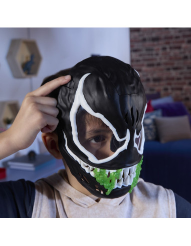 G1828,Marvel Spiderman Masca Glow In The Dark Venom Interactiva