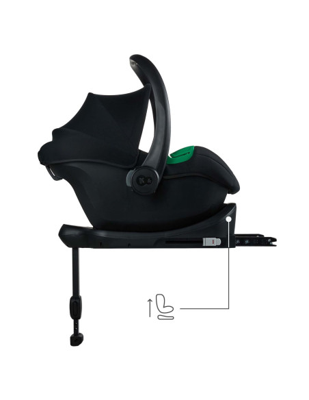 KCMIPRFX2BLK000,Scoica Auto Kinderkraft Mink Pro 2 I-size 40-75 Cm + Baza Zestaw Black