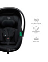 KCMIPRFX2BLK000,Scoica Auto Kinderkraft Mink Pro 2 I-size 40-75 Cm + Baza Zestaw Black